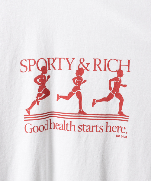 ◆送関税無料◆Sporty&Rich × イリーナ・シェイクコラボTシャツ 限定セール!!☆Sporty&Rich ロゴ入りスウェットシャツ 送関税込