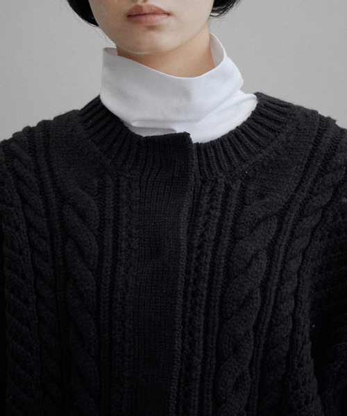WEB限定(一部店舗展開あり)・2WAY】ケーブルカーディガン（ニット