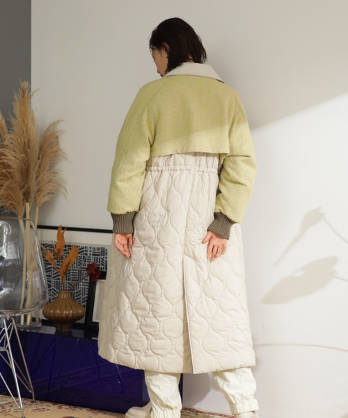 CREOLME（クレオルム）の「(CREOLME)ドッキングキルトコート（その他アウター・レディース・ベージュ/カーキ・SMALL/MEDIUM）」の7枚目の写真