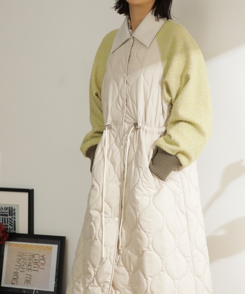 CREOLME（クレオルム）の「(CREOLME)ドッキングキルトコート（その他アウター・レディース・ベージュ/カーキ・SMALL/MEDIUM）」の12枚目の写真