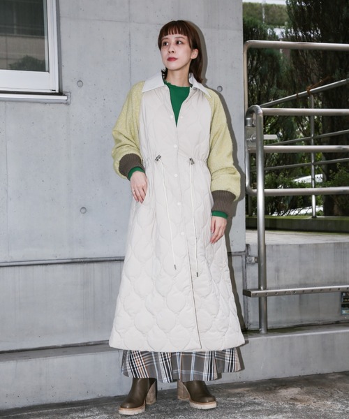 CREOLME（クレオルム）の「(CREOLME)ドッキングキルトコート（その他アウター・レディース・ベージュ/カーキ・SMALL/MEDIUM）」の18枚目の写真