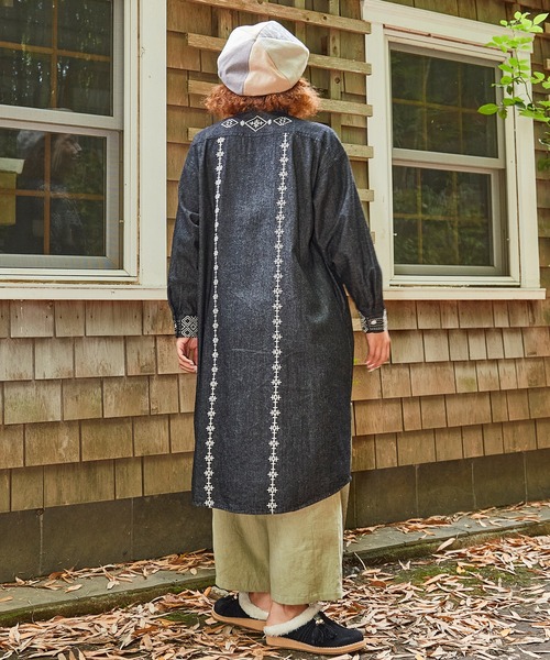 チャイハネ（チャイハネ）の「【チャイハネ】サシキデニムシャツワンピース（シャツワンピース・レディース・ライトブルー/ブラック/インディゴブルー・FREE）」の20枚目の写真