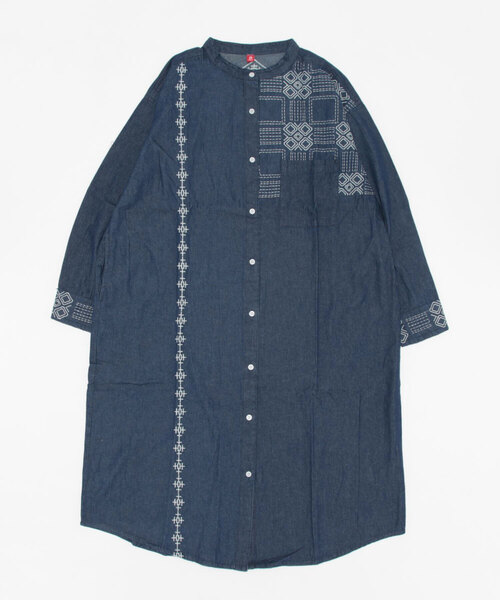 チャイハネ（チャイハネ）の「【チャイハネ】サシキデニムシャツワンピース（シャツワンピース・レディース・ライトブルー/ブラック/インディゴブルー・FREE）」の21枚目の写真