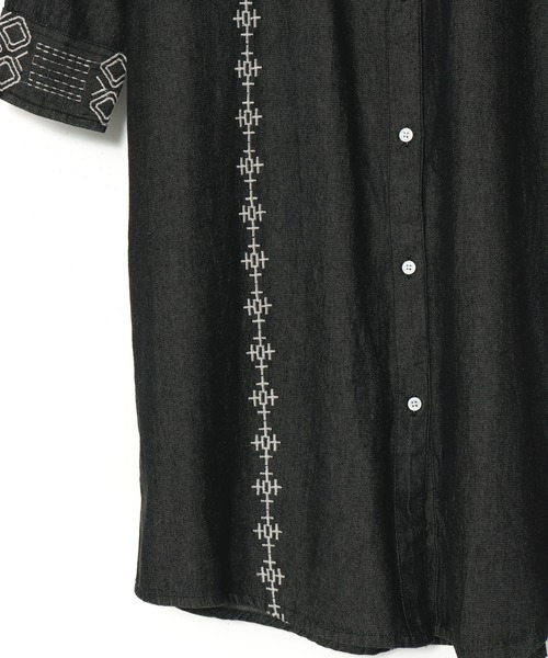 チャイハネ（チャイハネ）の「【チャイハネ】サシキデニムシャツワンピース（シャツワンピース・レディース・ライトブルー/ブラック/インディゴブルー・FREE）」の18枚目の写真