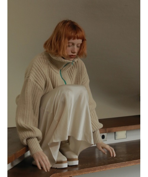 AMAIL(アマイル)の「Super maxi satinskirt(スカート・レディース・アイボリー/ブラック/パープル・FREE)」の8枚目の写真