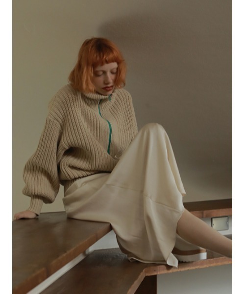 AMAIL(アマイル)の「Super maxi satinskirt(スカート・レディース・アイボリー/ブラック/パープル・FREE)」の9枚目の写真