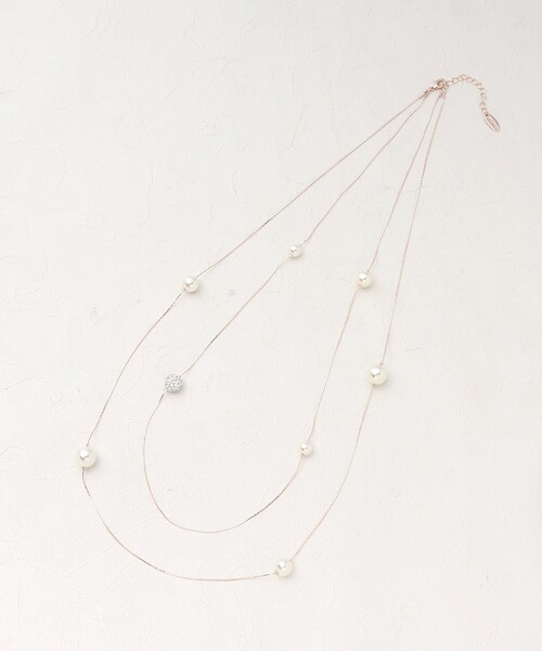 SHOO・LA・RUE（シューラルー）の「◆【セレモニー】2連ロングパヴェネックレス（ネックレス・レディース・シルバー/ゴールド/ピンクゴールド・00）」の3枚目の写真