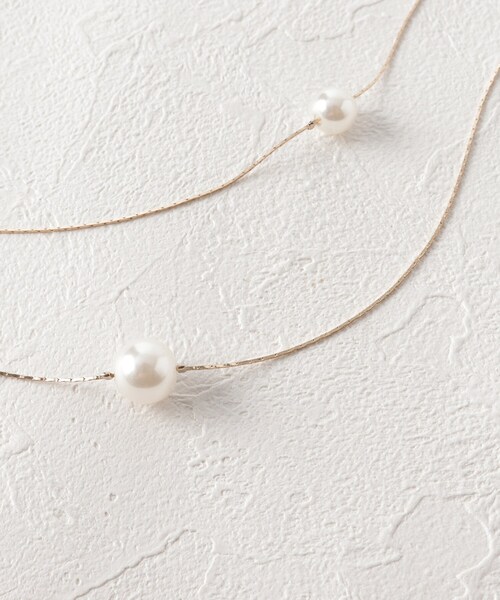 SHOO・LA・RUE（シューラルー）の「◆【セレモニー】2連ロングパヴェネックレス（ネックレス・レディース・シルバー/ゴールド/ピンクゴールド・00）」の5枚目の写真