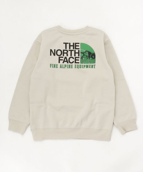 THE NORTH FACE(ザノースフェイス)の「THE NORTH FACE/ザ・ノース・フェイス キッズ スウェット NTJ62243(スウェット・キッズ・アイボリー/グレー・150cm/140cm/130cm)」の3枚目の写真