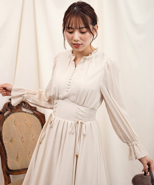 Noela（ノエラ）の「サイドリボン楊柳ワンピース（ワンピース