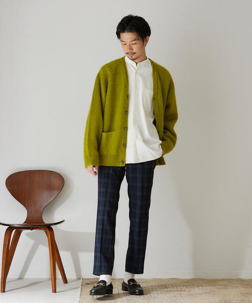 417 EDIFICE（フォーワンセブンエディフィス）の「【ESSENTIAL / エッセンシャル】 フランネルノーカラーシャツ（シャツ/ブラウス・メンズ・チャコールグレー/ホワイト/ベージュ/ブラウン/グリーン・LARGE/SMALL/MEDIUM/X-LARGE）」の15枚目の写真