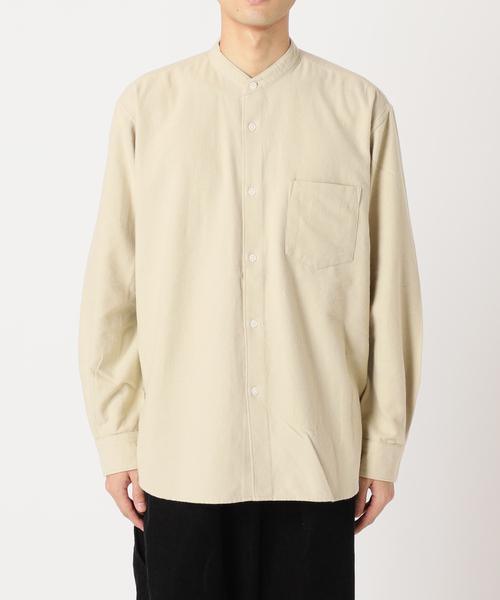 417 EDIFICE（フォーワンセブンエディフィス）の「【ESSENTIAL / エッセンシャル】 フランネルノーカラーシャツ（シャツ/ブラウス・メンズ・チャコールグレー/ホワイト/ベージュ/ブラウン/グリーン・LARGE/SMALL/MEDIUM/X-LARGE）」の11枚目の写真