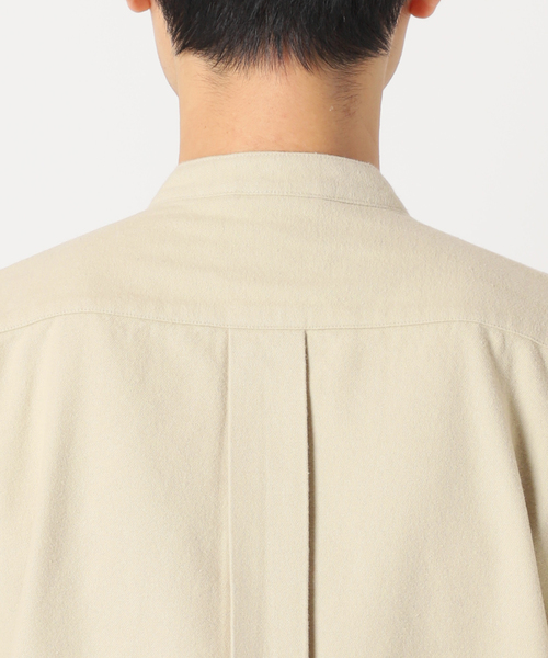 417 EDIFICE（フォーワンセブンエディフィス）の「【ESSENTIAL / エッセンシャル】 フランネルノーカラーシャツ（シャツ/ブラウス・メンズ・チャコールグレー/ホワイト/ベージュ/ブラウン/グリーン・LARGE/SMALL/MEDIUM/X-LARGE）」の8枚目の写真