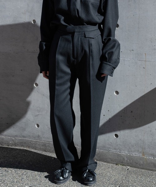 G.V.G.V.(ジーヴィージーヴィー)の「WOOL SLACKS(スラックス・レディース・グレー系その他/ブラック・34/36)」の2枚目の写真