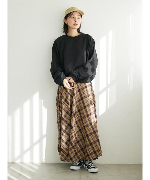 Green Parks(グリーンパークス)の「袖ボリューム裏毛プルオーバー(スウェット・レディース・ブルー/ブラック/グレー系その他2/ピンク系その他2・FREE)」の20枚目の写真