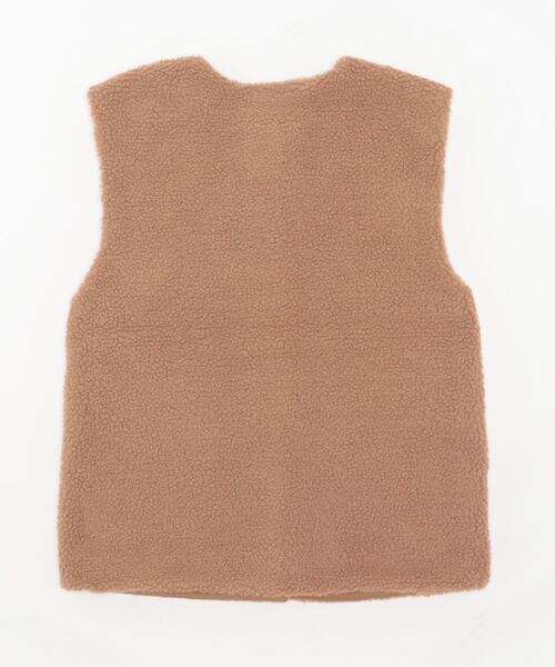 ehka sopo（エヘカソポ）の「ボアベスト（ベスト・レディース・ベージュ/ブラウン/キナリ・ﾌﾘ-）」の18枚目の写真
