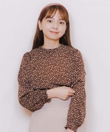 flower | バルーンレオパードブラウス(シャツ/ブラウス)