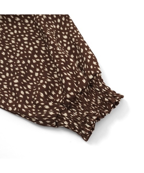 flower（フラワー）の「バルーンレオパードブラウス（シャツ/ブラウス・レディース・アイボリー/ブラウン・FREE）」の12枚目の写真