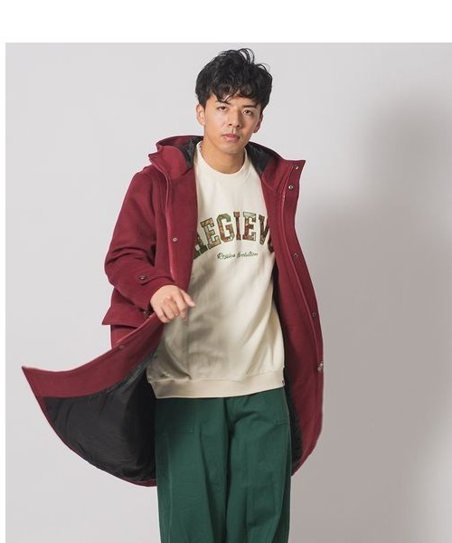 Questioning(クエスチョニング)の「【Questioning】 上質なダッフルコートロング エコメルトン ルーズなシルエット(ダッフルコート・メンズ・ブラック/ライトグレー/ベージュ/ネイビー/ボルドー・MEDIUM/LARGE/X-LARGE)」の5枚目の写真