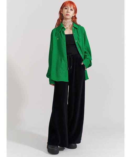 PAMEO POSE（パメオポーズ）の「Icon Shirts（シャツ/ブラウス・レディース・グリーン/ベージュ/ブラック・FREE）」の19枚目の写真