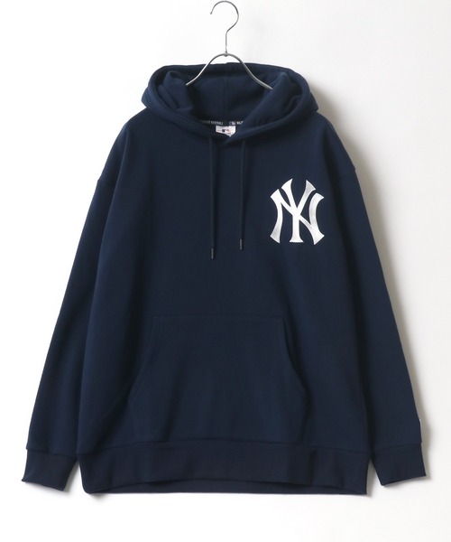 MLB(メジャーリーグベースボール)の「MLB/メジャーリーグベースボール 裏起毛 ビッグシルエット プルパーカー フーディー(パーカー・メンズ・グレー/ネイビー・M/L/LL)」の14枚目の写真