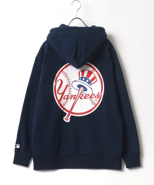 MLB(メジャーリーグベースボール)の「MLB/メジャーリーグベースボール 裏起毛 ビッグシルエット プルパーカー フーディー(パーカー・メンズ・グレー/ネイビー・M/L/LL)」の13枚目の写真