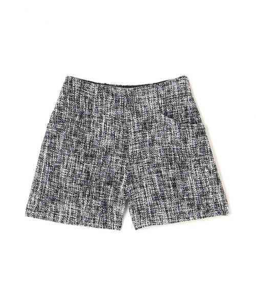 FREE'S MART（フリーズマート）の「◆ハイウエストツイードショートパンツ（その他パンツ・レディース・ブラック/ブラウン・SMALL/MEDIUM）」の2枚目の写真
