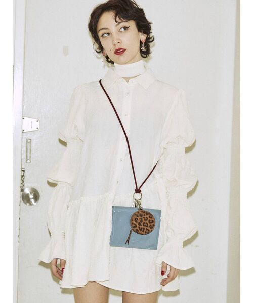 jouetie（ジュエティ）の「アシメギャザーチュニックブラウス（シャツ/ブラウス・レディース・アイボリー/ブラック/ピンク/ブルー/その他1・MEDIUM）」の2枚目の写真