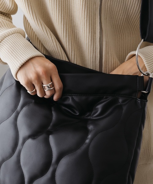 epnok（エプノック）の「キルティングショルダーBAG（ショルダーバッグ・メンズ・ブラック/ブラック系その他/ブラウン・FREE）」の5枚目の写真