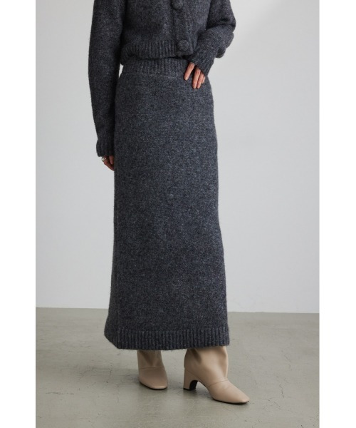 ミックスニットロングスカート