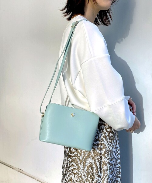 OPAQUE.CLIP(オペークドットクリップ)の「◆スクエアボックスミニショルダーバッグ(ショルダーバッグ・レディース・ベージュ/ライトグリーン/ブラック・00)」の14枚目の写真