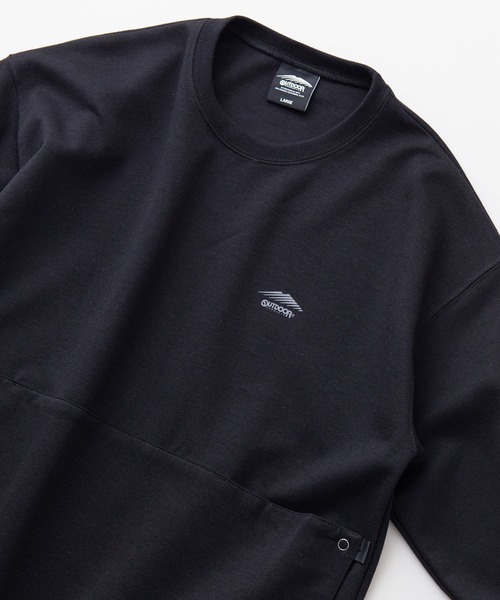 OUTDOOR PRODUCTS APPAREL(アウトドアプロダクツアパレル)の「防シワ UVカット ビッグシルエット ポンチユーティリティースウェット(スウェット・メンズ・カーキ/ブラック/オフホワイト・MEDIUM/LARGE/X-LARGE)」の2枚目の写真