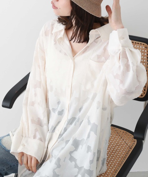 archives(アルシーヴ)の「シアージャガードシャツ(シャツ/ブラウス・レディース・ブルー/ブラック/アイボリー/グリーン・MEDIUM)」の13枚目の写真