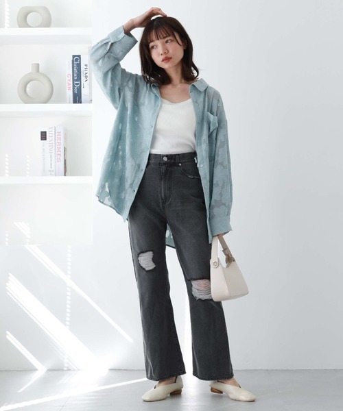 archives(アルシーヴ)の「シアージャガードシャツ(シャツ/ブラウス・レディース・ブルー/ブラック/アイボリー/グリーン・MEDIUM)」の22枚目の写真