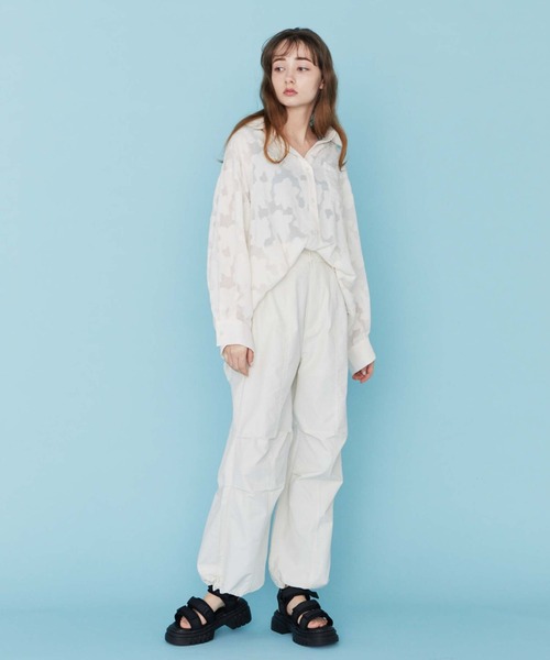 archives(アルシーヴ)の「シアージャガードシャツ(シャツ/ブラウス・レディース・ブルー/ブラック/アイボリー/グリーン・MEDIUM)」の9枚目の写真