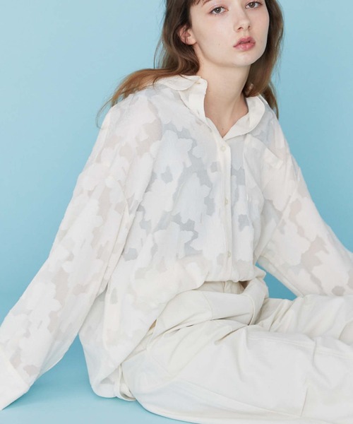 archives(アルシーヴ)の「シアージャガードシャツ(シャツ/ブラウス・レディース・ブルー/ブラック/アイボリー/グリーン・MEDIUM)」の7枚目の写真