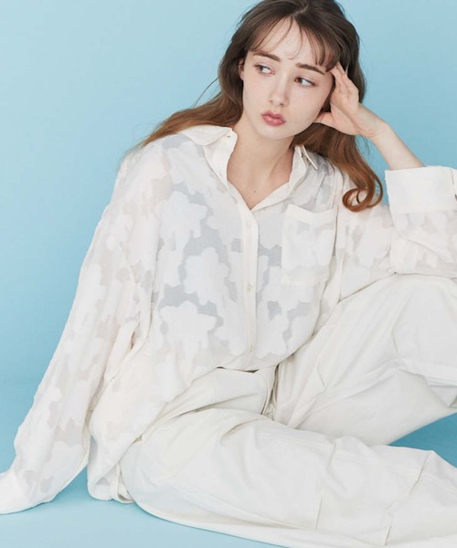 archives(アルシーヴ)の「シアージャガードシャツ(シャツ/ブラウス・レディース・ブルー/ブラック/アイボリー/グリーン・MEDIUM)」の8枚目の写真