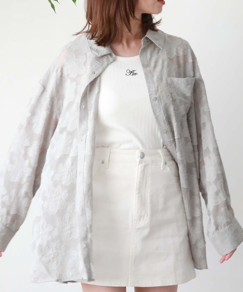 ブラウス シャツ 「WEB限定」-CIEL'AIR- シアージャガードシャツ レディース MILLION CARATS ブラウス シャツ 「WEB限定」-CIEL'AIR- シアー
