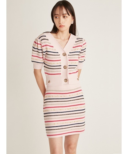 セパレートセットアップボーダーニットワンピース 