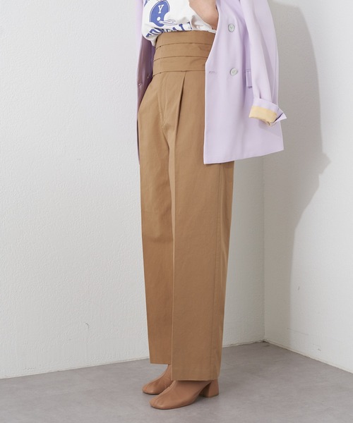 SHENERY（シーナリー）の「ベルト付きチノパンツ（チノパンツ・レディース・ベージュ/パープル・36/38）」の5枚目の写真