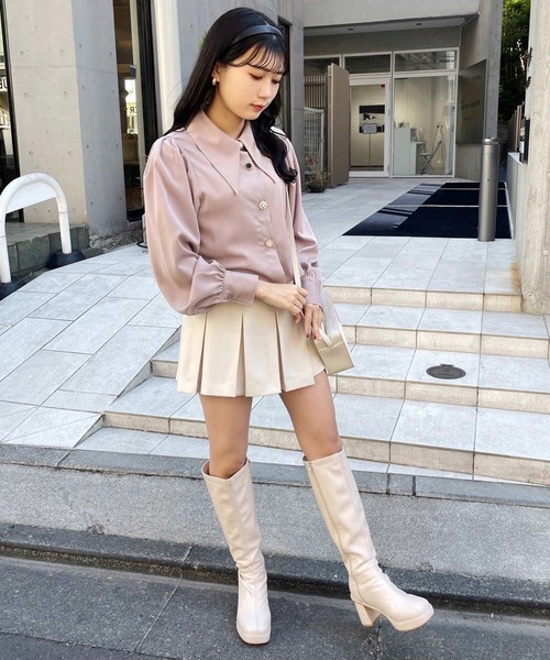 one after another NICE CLAUP（ワンアフターアナザーナイスクラップ）の「プリーツショートスカパン　2023SS（その他パンツ・レディース・ブラック/アイボリー/ブラック系その他・FREE）」の17枚目の写真