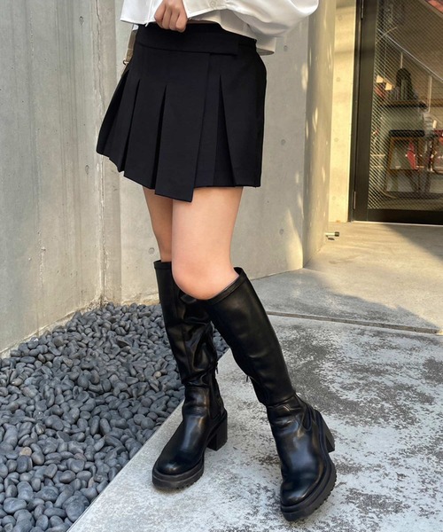 one after another NICE CLAUP（ワンアフターアナザーナイスクラップ）の「プリーツショートスカパン　2023SS（その他パンツ・レディース・ブラック/アイボリー/ブラック系その他・FREE）」の8枚目の写真