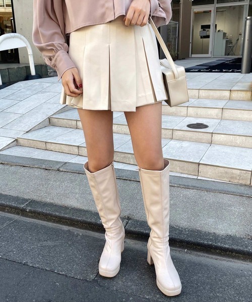 one after another NICE CLAUP（ワンアフターアナザーナイスクラップ）の「プリーツショートスカパン　2023SS（その他パンツ・レディース・ブラック/アイボリー/ブラック系その他・FREE）」の18枚目の写真