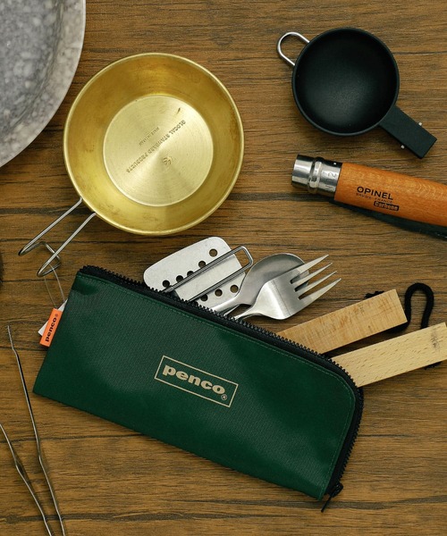 PENCO（ペンコ）の「penco ペンコ フラットペンケース フラットポーチ スクエア 筆箱（ステーショナリー・メンズ・ネイビー/オレンジ/ベージュ/ブラック/ダークグリーン・FREE）」の3枚目の写真