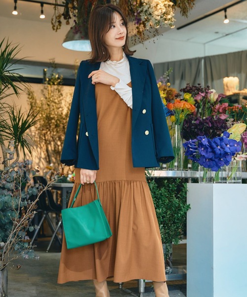 Andemiu(アンデミュウ)の「【金城ゆきさんコラボ】キャミワンピース×インナー2P187745(ワンピース・レディース・ブラック/ベージュ/グレー・FREE)」の6枚目の写真