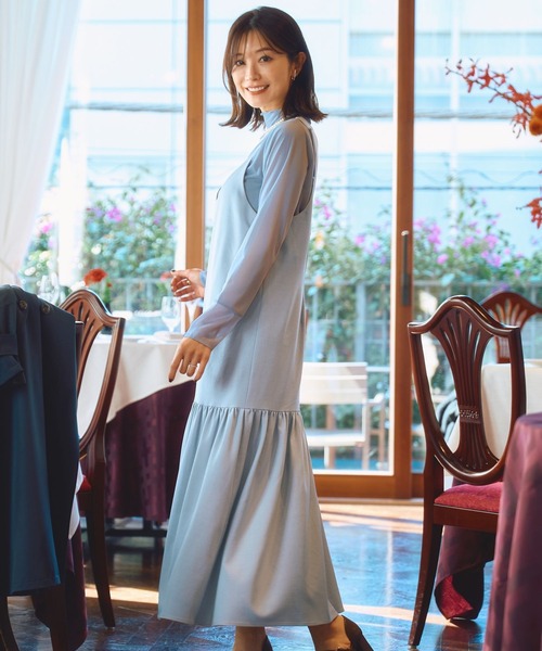 Andemiu(アンデミュウ)の「【金城ゆきさんコラボ】キャミワンピース×インナー2P187745(ワンピース・レディース・ブラック/ベージュ/グレー・FREE)」の8枚目の写真