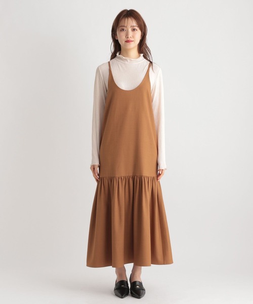 Andemiu(アンデミュウ)の「【金城ゆきさんコラボ】キャミワンピース×インナー2P187745(ワンピース・レディース・ブラック/ベージュ/グレー・FREE)」の10枚目の写真