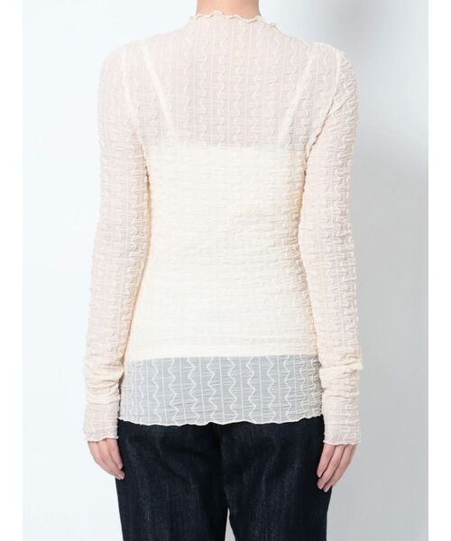 LAGUNAMOON（ラグナムーン）の「ストレッチチュールトップス（Tシャツ/カットソー・レディース・アイボリー/ブラック・FREE）」の5枚目の写真