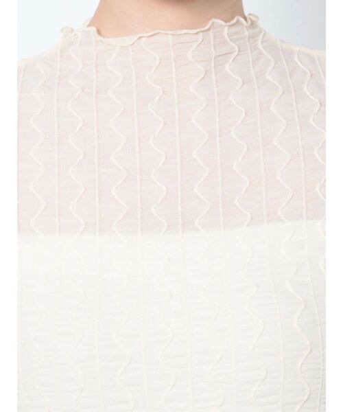 LAGUNAMOON（ラグナムーン）の「ストレッチチュールトップス（Tシャツ/カットソー・レディース・アイボリー/ブラック・FREE）」の6枚目の写真