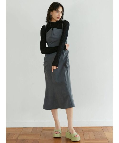 LAGUNAMOON（ラグナムーン）の「ストレッチチュールトップス（Tシャツ/カットソー・レディース・アイボリー/ブラック・FREE）」の17枚目の写真